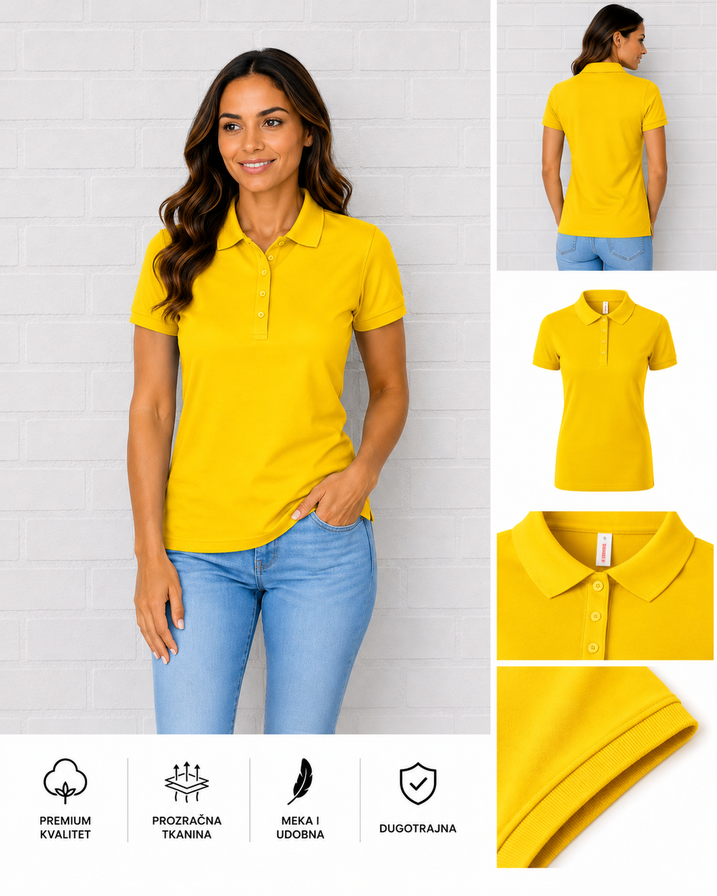 Ženska POLO majica YELLOW