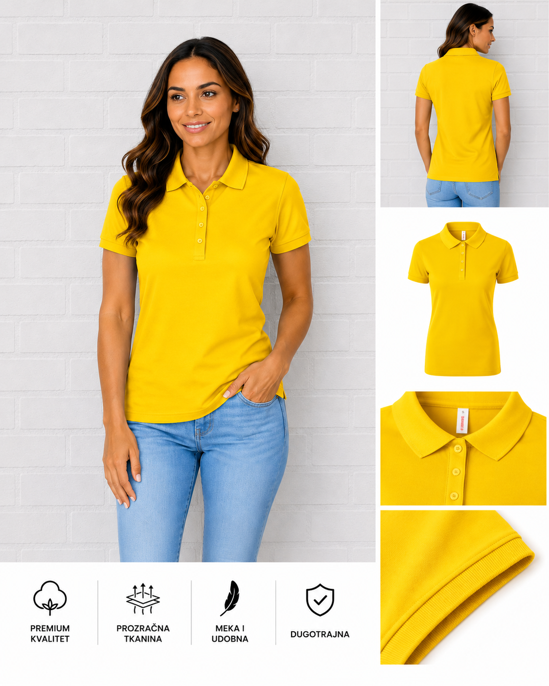 Ženska POLO majica YELLOW