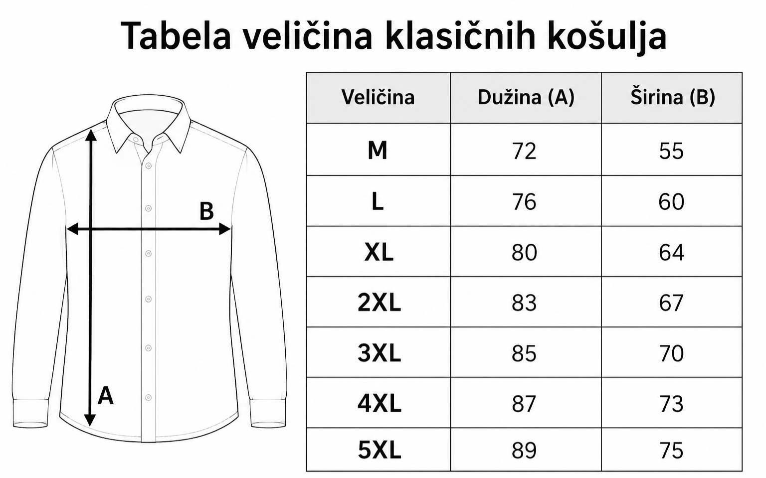 Košulja WHITE CLASSIC