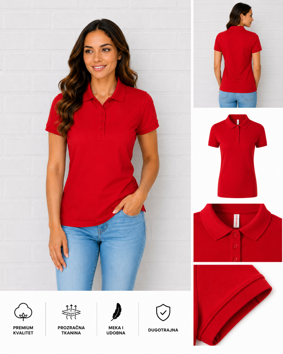 Ženska POLO majica RED